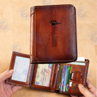 Thumbnail for Aviation Alphabet Designed Leather Wallets