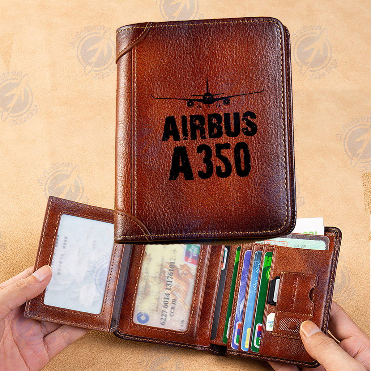 Airbus A350 & Plane Designed Leather Wallets