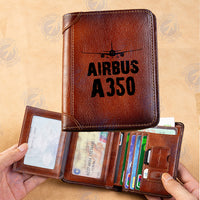 Thumbnail for Airbus A350 & Plane Designed Leather Wallets