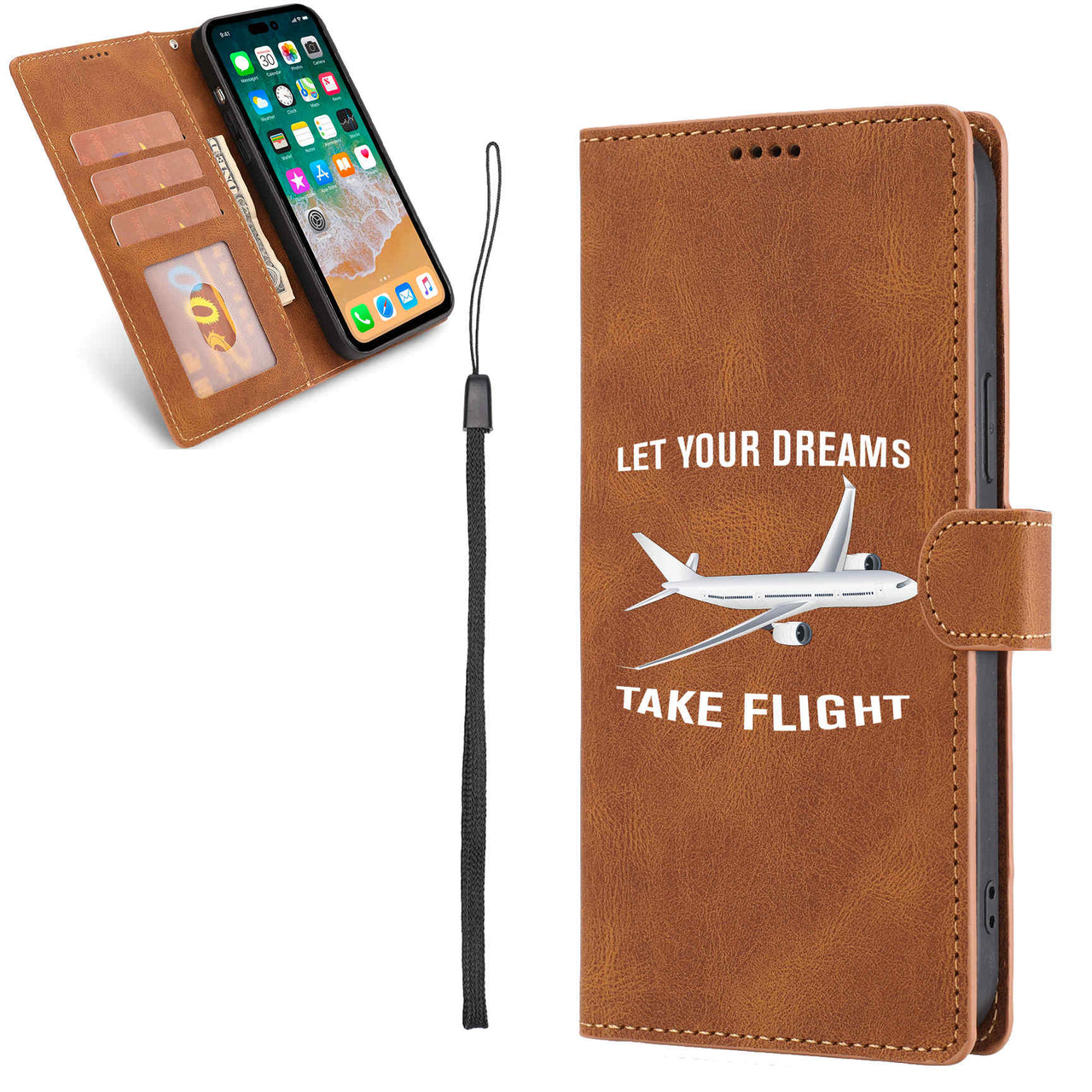 Let Your Dreams Take Flight Designed Leather Samsung S & Note Cases