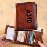 Thumbnail for A310 Text Designed Leather Wallets