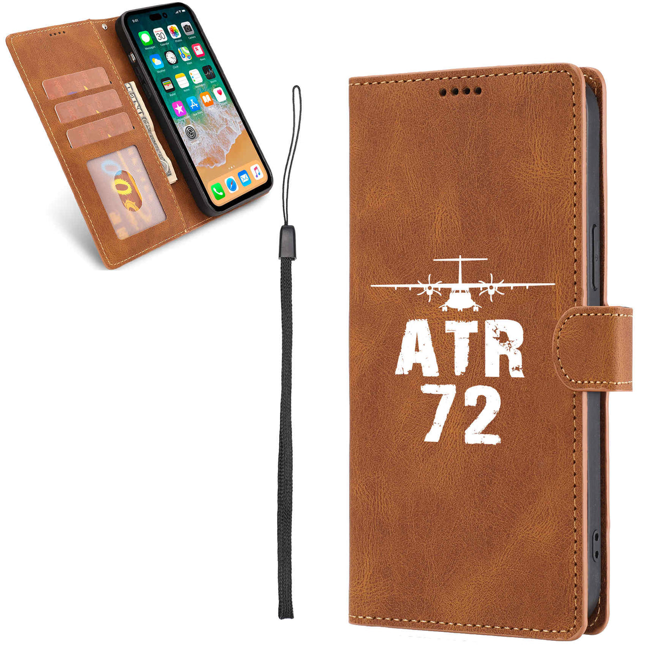ATR-72 & Plane Designed Leather Samsung S & Note Cases