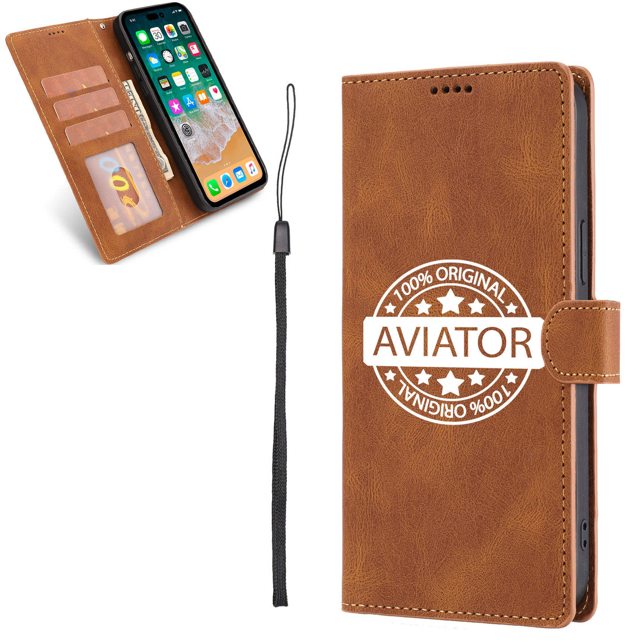 100 Original Aviator Designed Leather iPhone Cases
