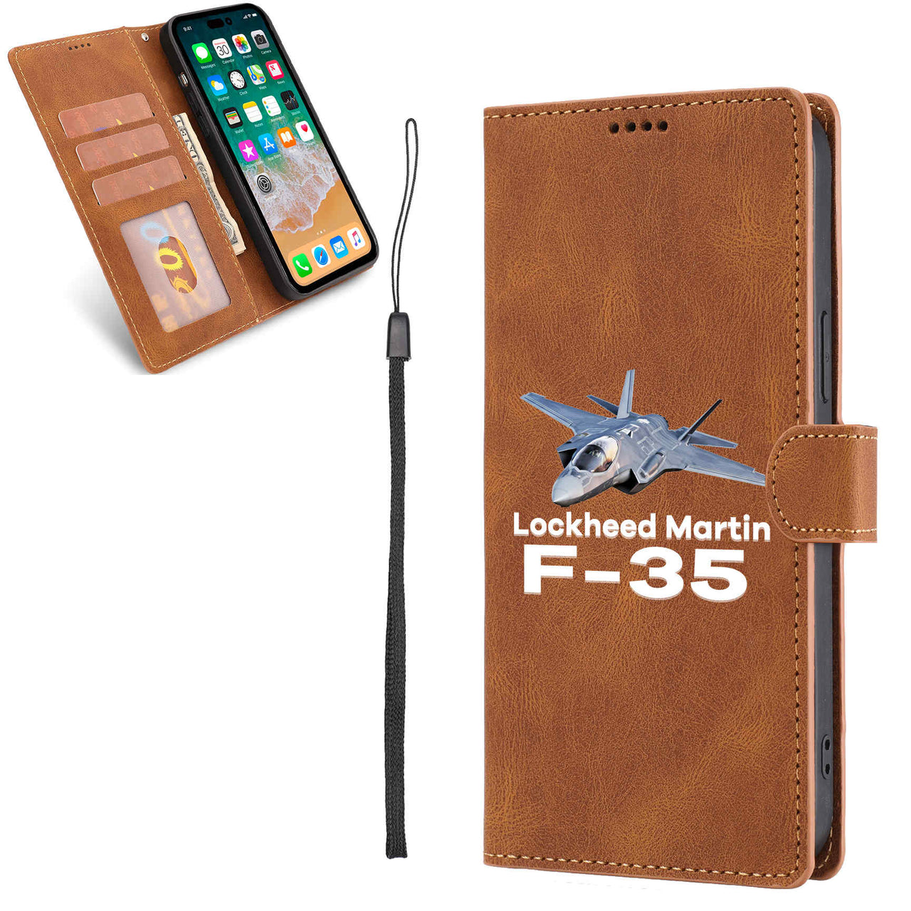 The Lockheed Martin F35 Designed Leather Samsung S & Note Cases