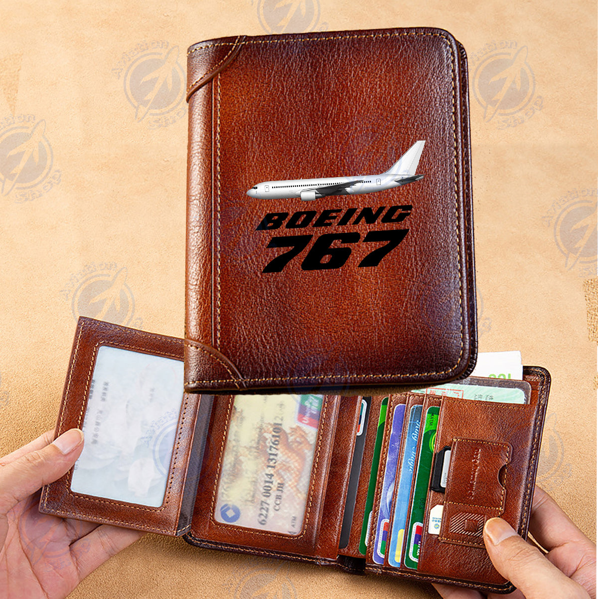 The Boeing 767 Designed Leather Wallets