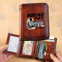 Thumbnail for Boeing 747 & PW4000-94 Engine Designed Leather Wallets