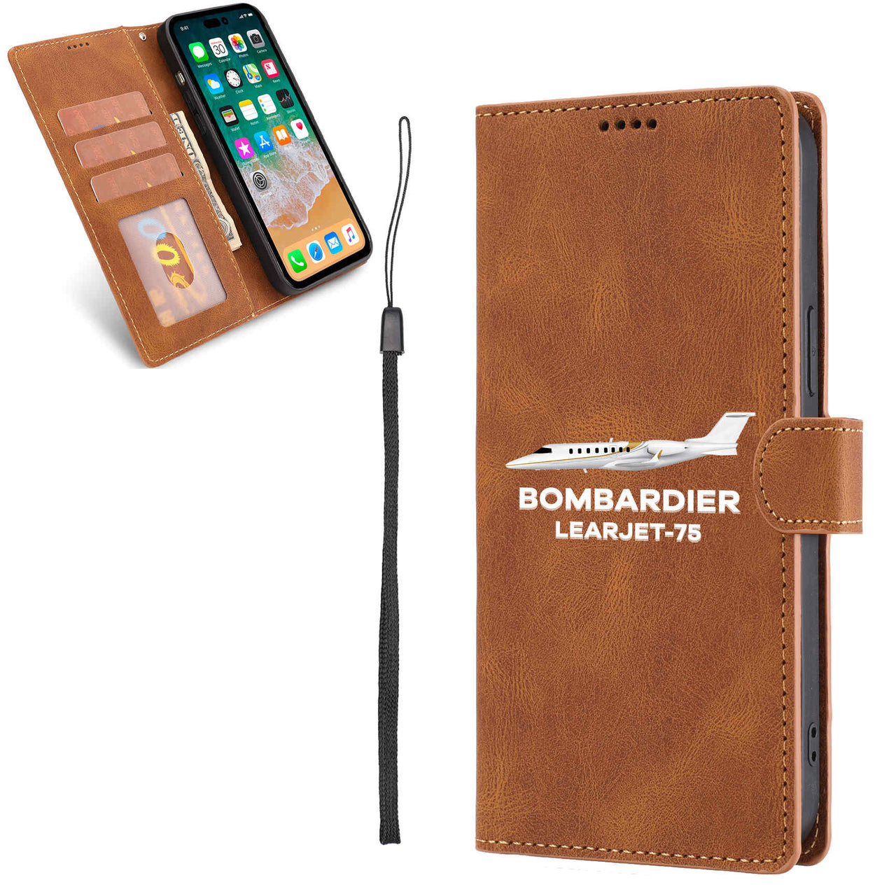 The Bombardier Learjet 75 Designed Leather Samsung S & Note Cases