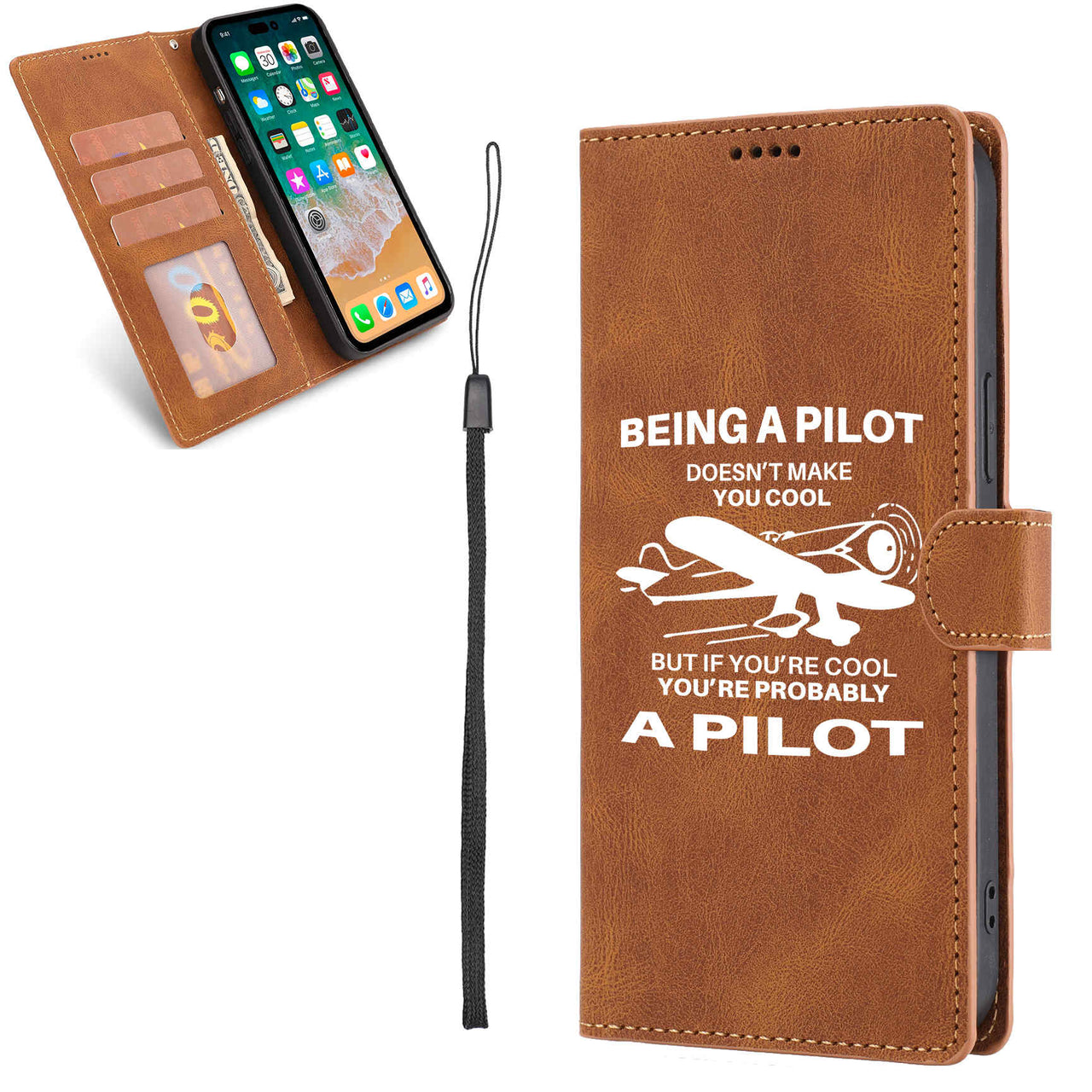 If You're Cool You're Probably a Pilot Designed Leather Samsung S & Note Cases