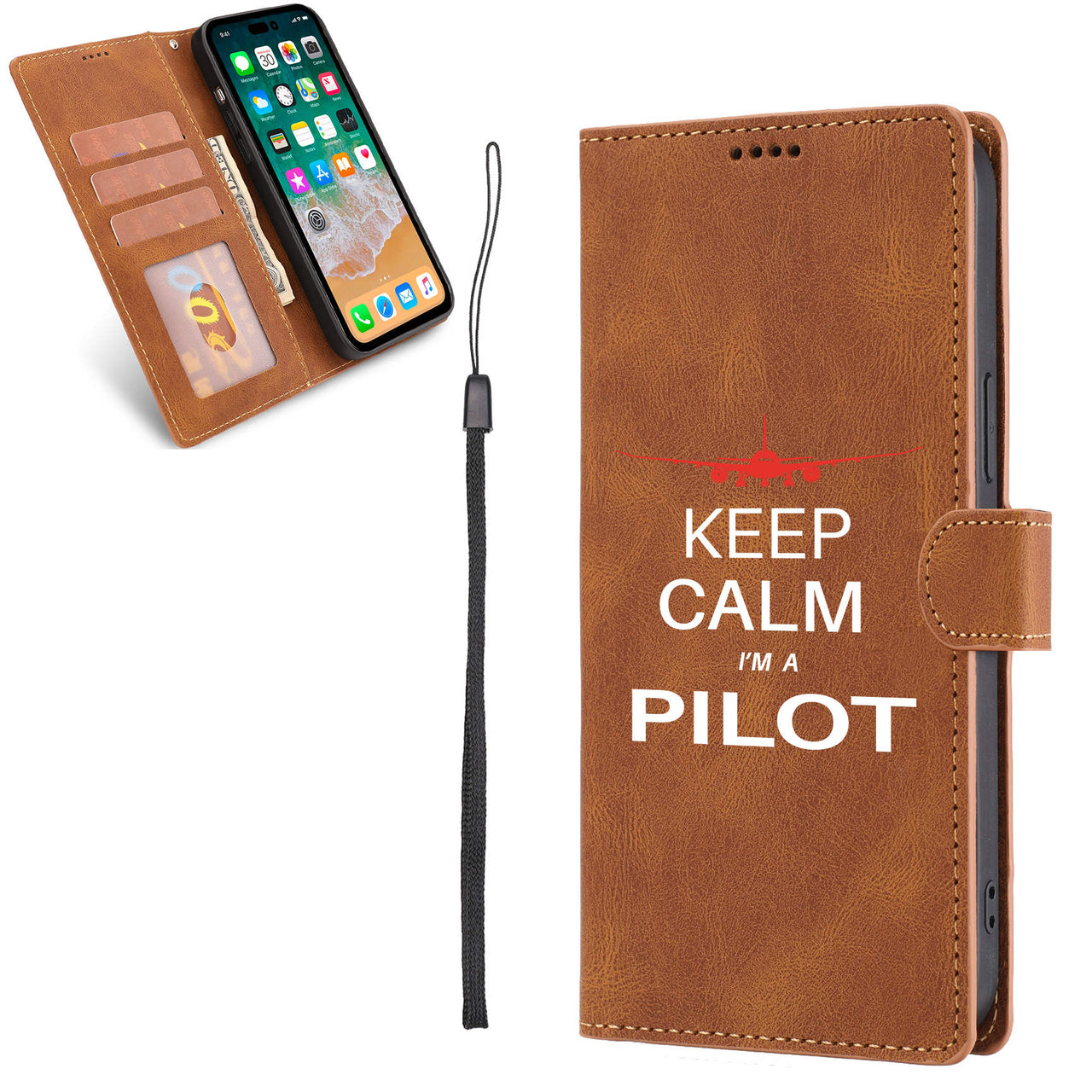 Pilot (777 Silhouette) Designed Leather iPhone Cases