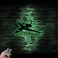 Thumbnail for Amazing Business Jet Aircraft (FL-14) Designed Metal Wall Art LED Light