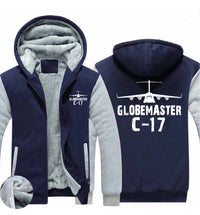 Thumbnail for GlobeMaster C-17 & Plane Designed Zipped Sweatshirts