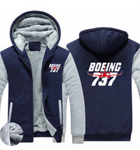 Thumbnail for Amazing Boeing 737 Designed Zipped Sweatshirts