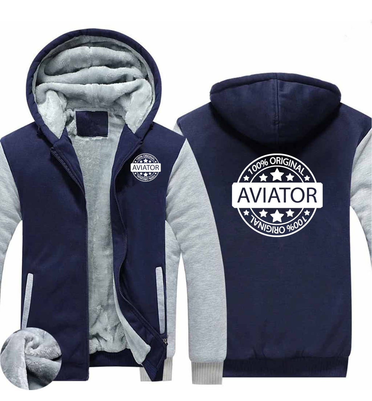 %100 Original Aviator Designed Zipped Sweatshirts