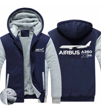 Thumbnail for The Airbus A350 WXB Designed Zipped Sweatshirts