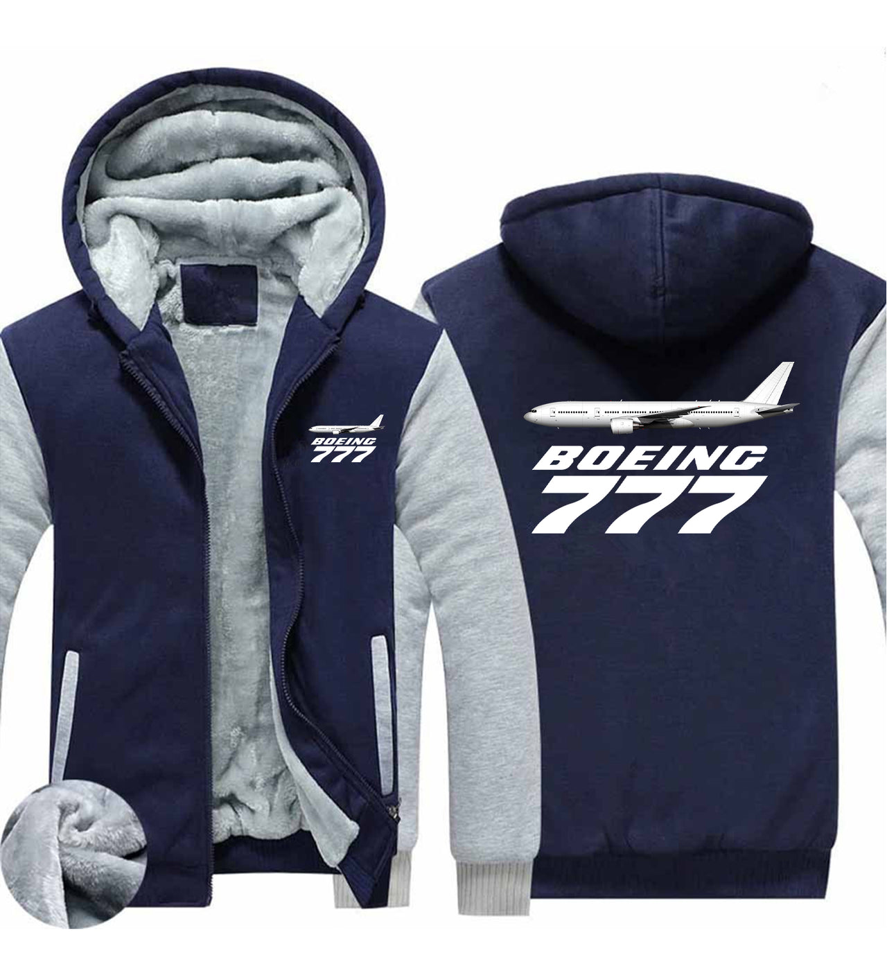The Boeing 777 Designed Zipped Sweatshirts