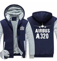 Thumbnail for Airbus A320 & Plane Designed Zipped Sweatshirts