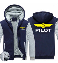 Thumbnail for Pilot & Badge Designed Zipped Sweatshirts