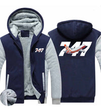 Thumbnail for Super Boeing 747 Intercontinental Designed Zipped Sweatshirts