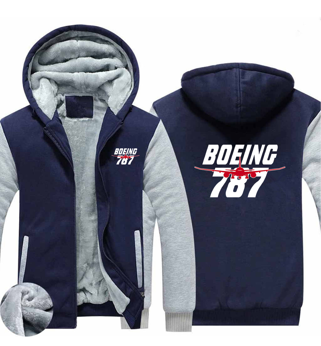 Amazing Boeing 787 Designed Zipped Sweatshirts
