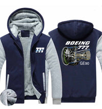 Thumbnail for Boeing 777 & GE90 Engine Designed Zipped Sweatshirts