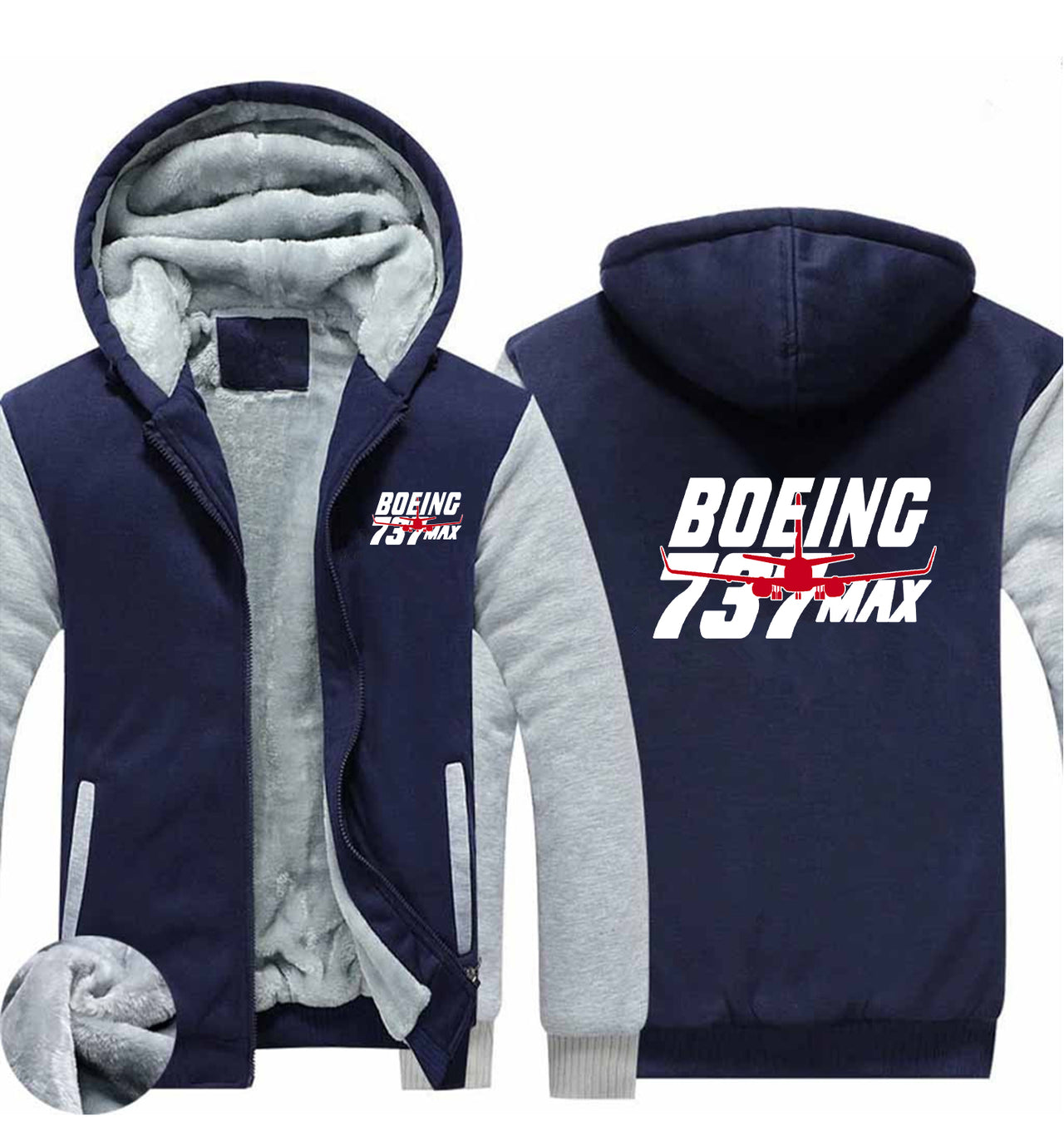 Amazing 737 Max Designed Zipped Sweatshirts