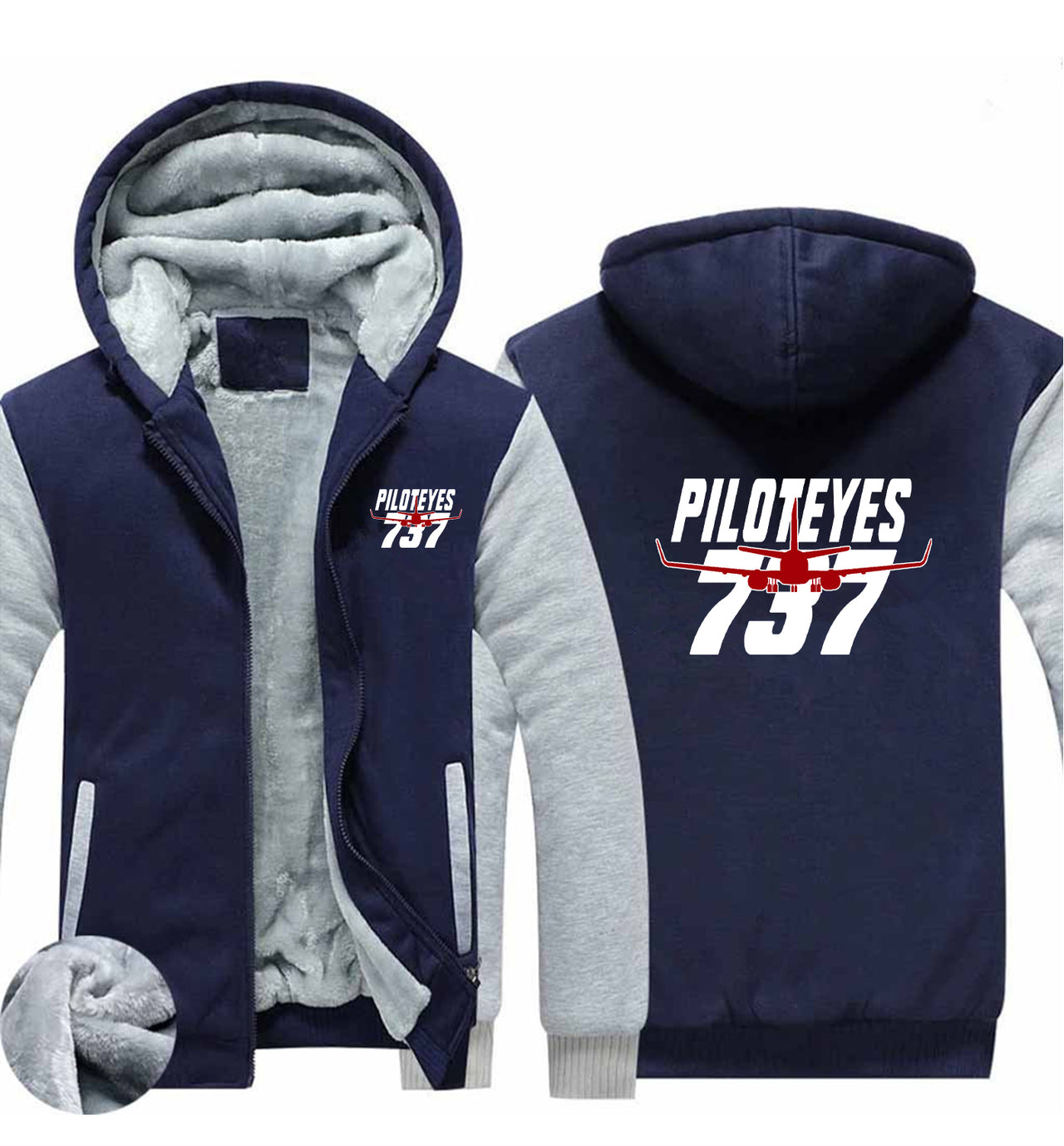 Amazing Piloteyes737 Designed Zipped Sweatshirts
