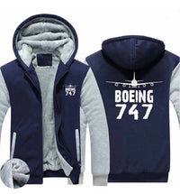Thumbnail for Boeing 747 & Plane Designed Zipped Sweatshirts
