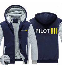 Thumbnail for Pilot & Stripes (4 Lines) Designed Zipped Sweatshirts