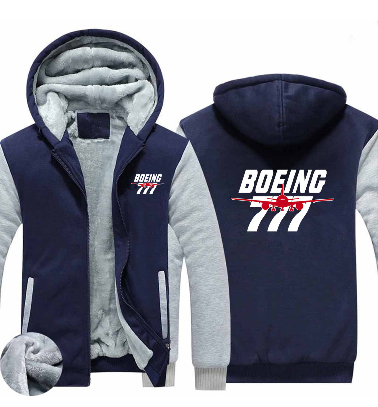 Amazing Boeing 777 Designed Zipped Sweatshirts
