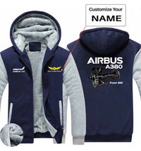 Thumbnail for Airbus A380 & Trent 900 Engine Designed Zipped Sweatshirts