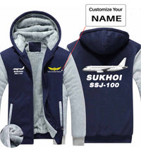 Thumbnail for Sukhoi Superjet 100 Designed Zipped Sweatshirts