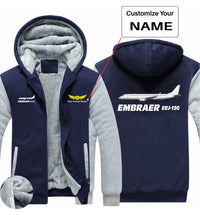 Thumbnail for The Embraer ERJ-190 Designed Zipped Sweatshirts