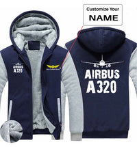 Thumbnail for Airbus A320 & Plane Designed Zipped Sweatshirts