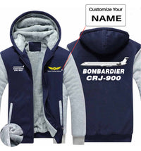 Thumbnail for Bombardier CRJ-900 Designed Zipped Sweatshirts