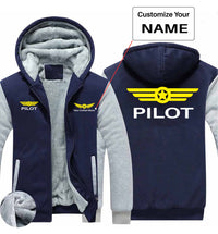 Thumbnail for Pilot & Badge Designed Zipped Sweatshirts