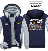 Thumbnail for Boeing 767 Engine (PW4000-94) Designed Zipped Sweatshirts