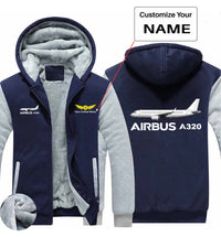 Thumbnail for The Airbus A320 Designed Zipped Sweatshirts