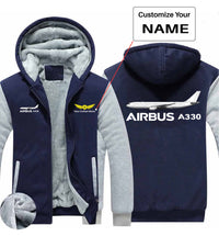 Thumbnail for The Airbus A330 Designed Zipped Sweatshirts