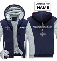 Thumbnail for Propeller Shape Aviation Alphabet Designed Zipped Sweatshirts