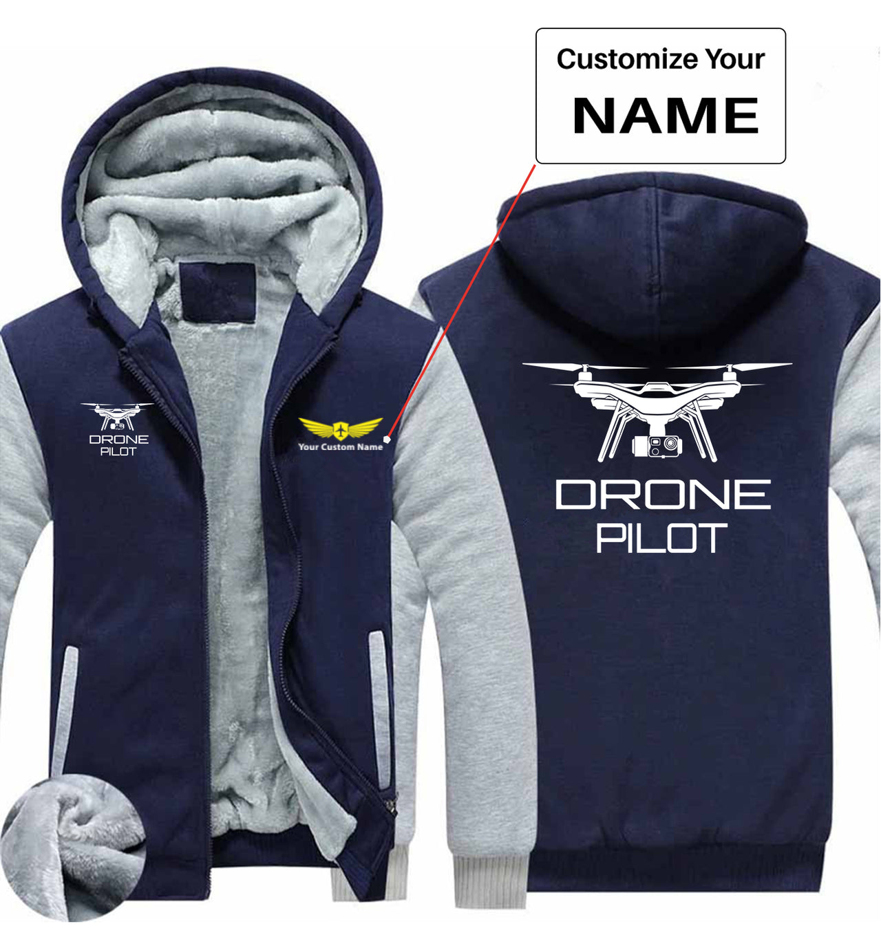 Drone Pilot Designed Zipped Sweatshirts