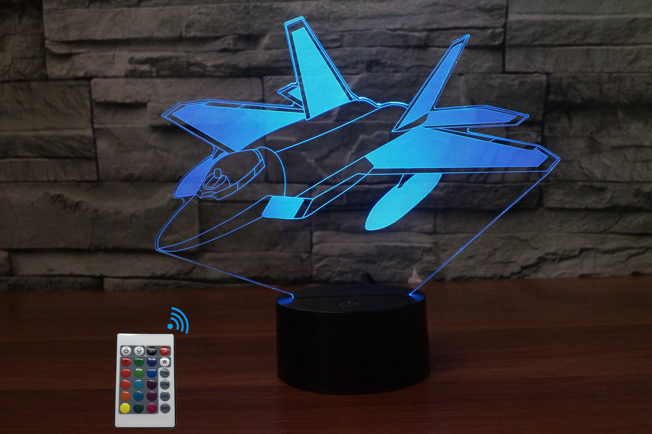 Very Detailed Fighting Falcon F35 Designed 3D Lamp