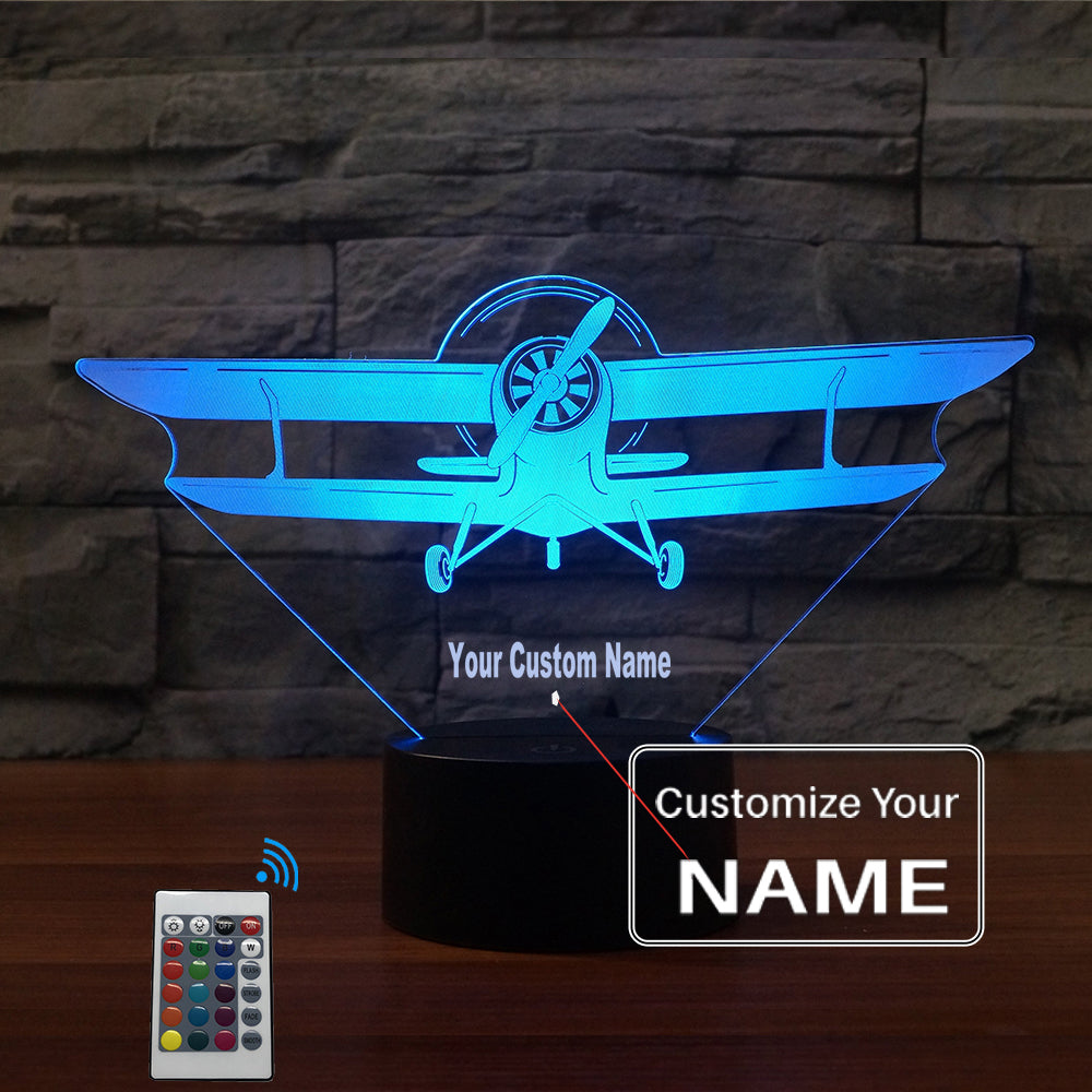 Old Propeller Airplane Designed 3D Lamps