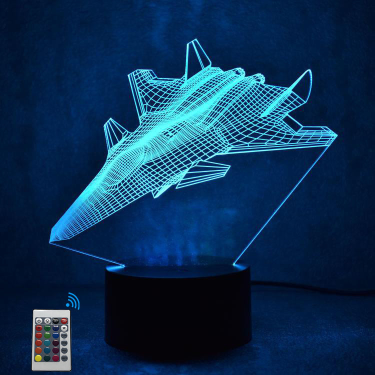 Amazing Fighter Jet Designed 3D Lamp