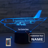 Thumbnail for Airbus A340 From Side Designed 3D Lamp