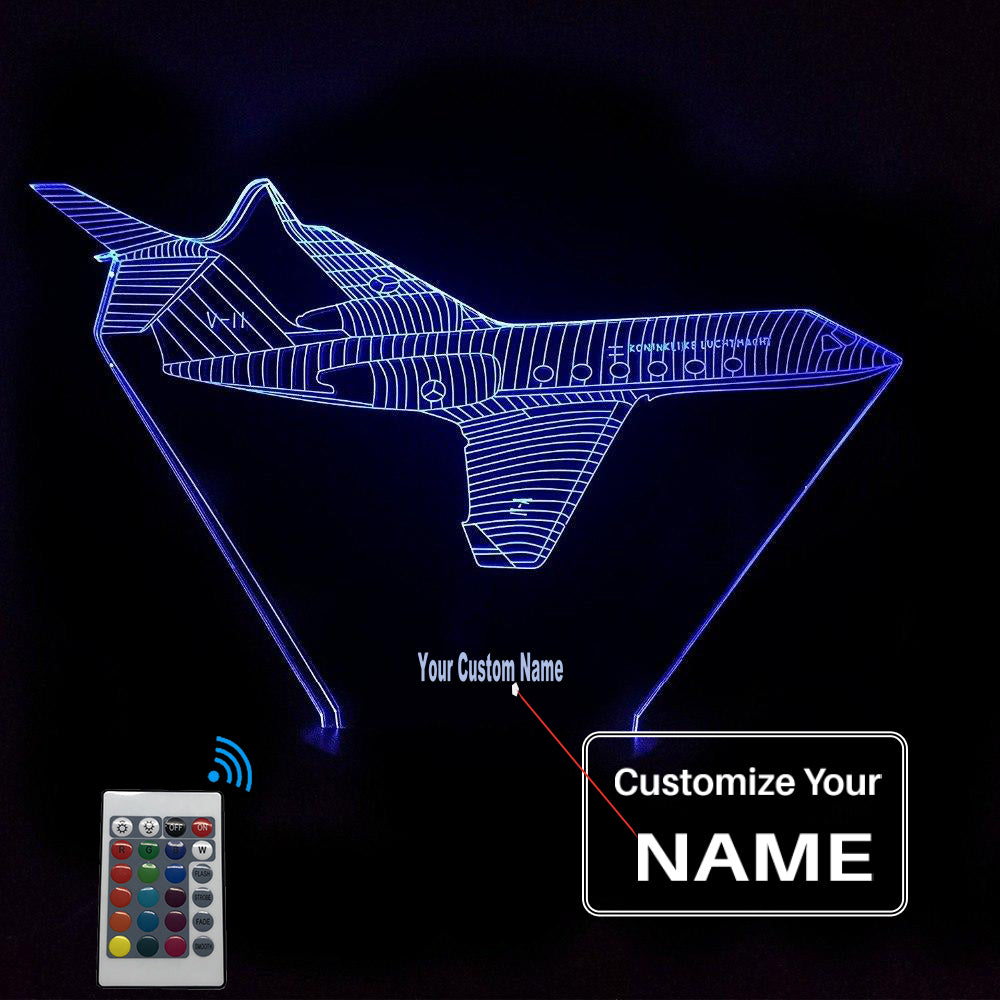 Cruising Jet Designed 3D Night Lamp