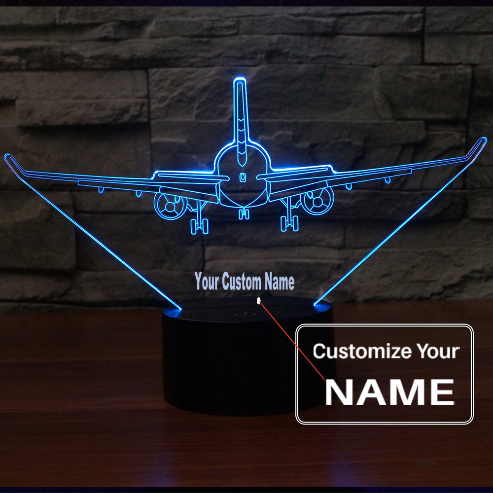 Landing Airline Jet Designed 3D Lamp