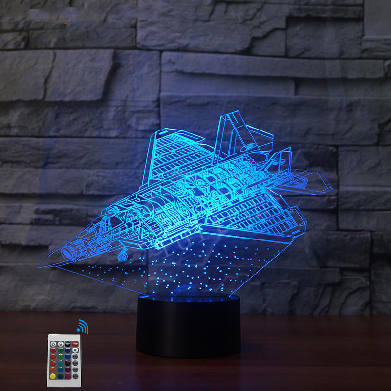 Futuristic Space Shuttle & Jet Designed 3D Lamp