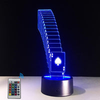Thumbnail for 3D Poker Cards Designed Night Lamp