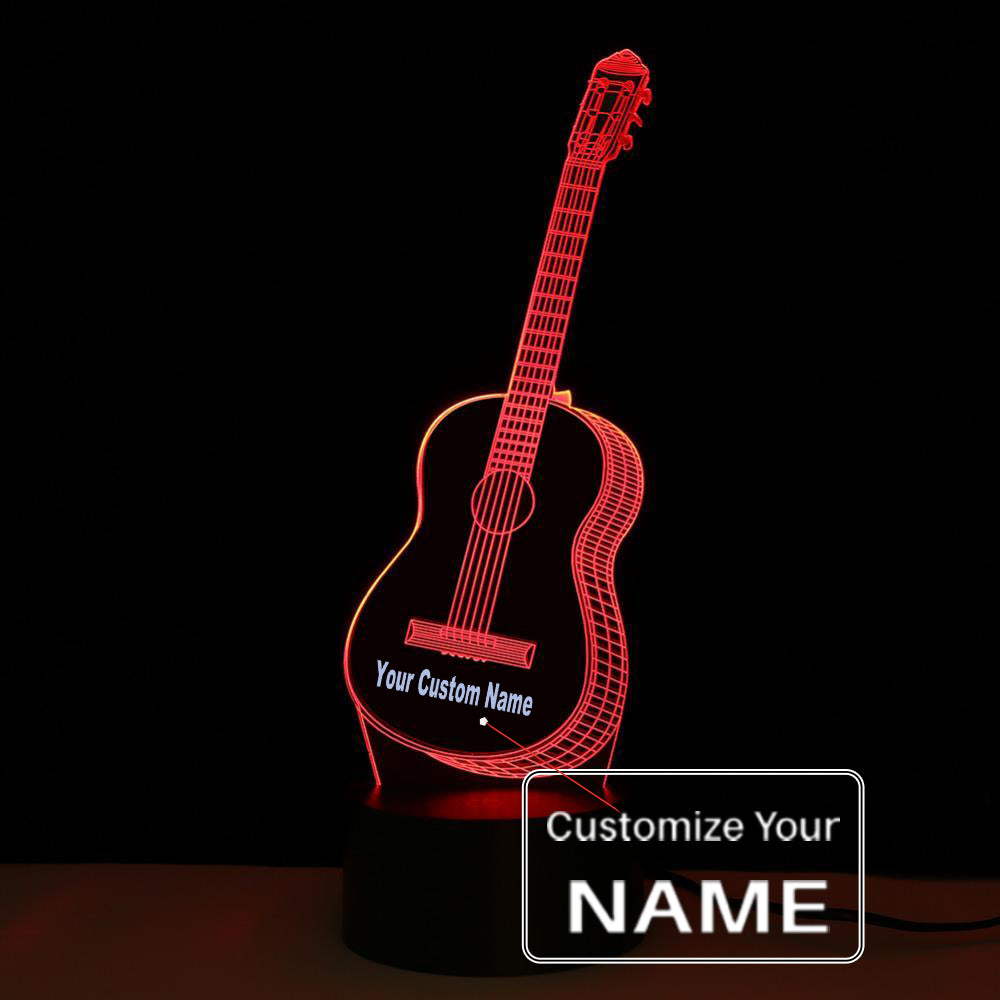3D Beautiful Classic Guitar Designed Night Lamp