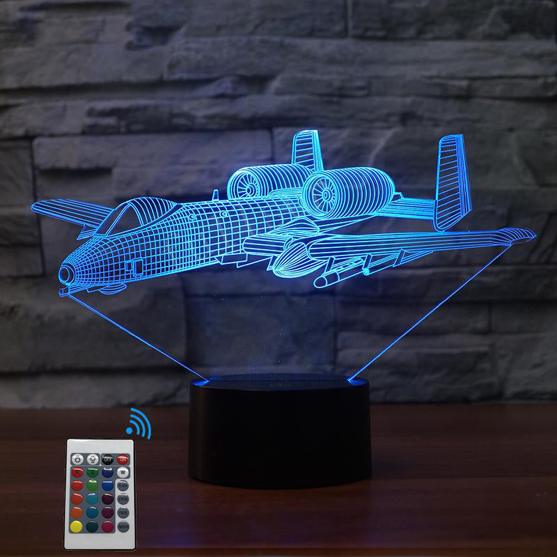 Bomber Aircraft Designed 3D Lamp